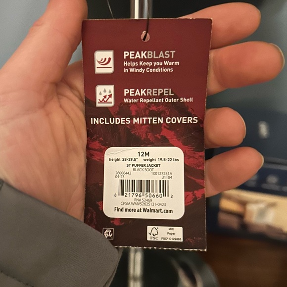 NWT - Swiss Tech - Puffer Coat | Size: 12 months | Color: Black - Picture 4 of 5